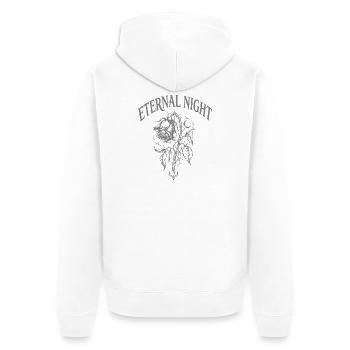 Floraison de la Nuit Éternelle - Veste à capuche bio Premium Unisexe - blanc - Dos - Thijin (182cm)