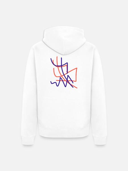 Das abstrakteste Kunstwerk der Welt - Unisex Premium Bio Zip Hoodie - Weiß
