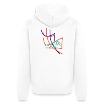 Le cadeau ultime de l’art abstrait - Veste à capuche bio Premium Unisexe - blanc - Dos - Thijin (182cm)