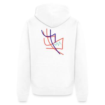 Was schenke ich einer Künstlerin? - Unisex Premium Bio Zip Hoodie - Weiß - Hinten - Thijin (182cm)
