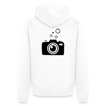 Cadeau de plongée pour plongeur caméra caméra sous-marine - Veste à capuche bio Premium Unisexe - blanc - Dos - Thijin (182cm)