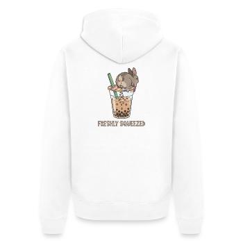 Bubble Tea Boba Drôle de Lapin mignon - Veste à capuche bio Premium Unisexe - blanc - Dos - Thijin (182cm)