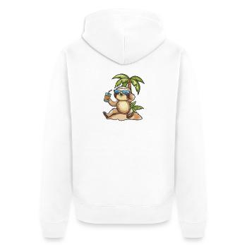 Vacances d’été de la paresse - Veste à capuche bio Premium Unisexe - blanc - Dos - Thijin (182cm)