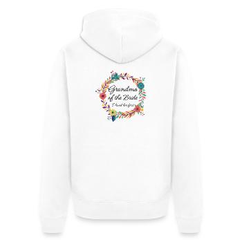 Couronne de la mariée grand-mère - Veste à capuche bio Premium Unisexe - blanc - Dos - Thijin (182cm)
