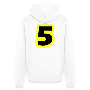 5 Symbole numérique - Veste à capuche bio Premium Unisexe - blanc - Dos - Thijin (182cm)