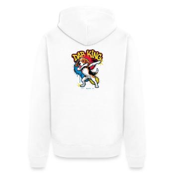 Dab King Beagle Dessin animé Dab Dancer drôle - Veste à capuche bio Premium Unisexe - blanc - Dos - Thijin (182cm)
