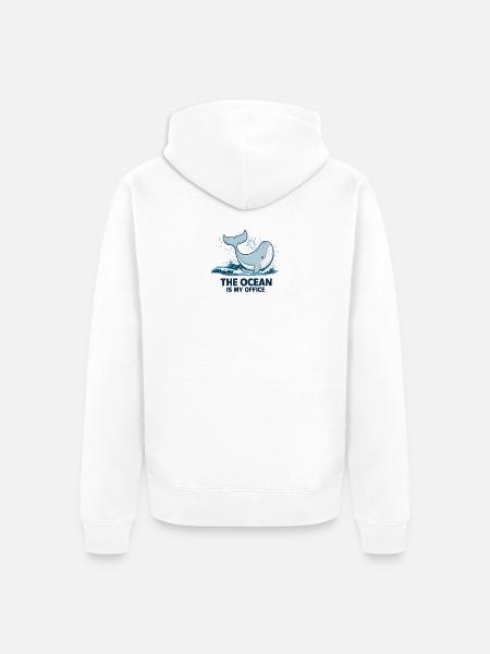 Meeresbiologe Geschenk für Ozeanliebhaber - Unisex Premium Bio Zip Hoodie - Weiß