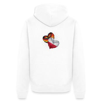 Friendship between Germany and Poland - Unisex Premium Organic Zip Hoodie - white - Back - Thijin (182cm)