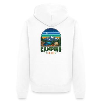 Randonnée - Aventure en plein air - Club de camping - Veste à capuche bio Premium Unisexe - blanc - Dos - Thijin (182cm)
