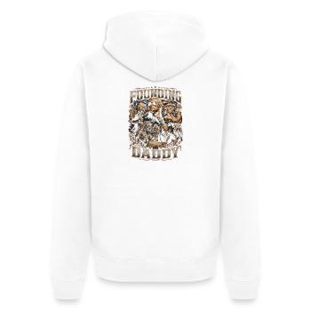 Founding Father Thomas Jefferson, July 4 - Unisex Premium Organic Zip Hoodie - white - Back - Thijin (182cm)