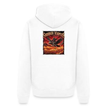 Heavy Metal Halloween - Unisex Premium Organic Zip Hoodie - white - Back - Thijin (182cm)