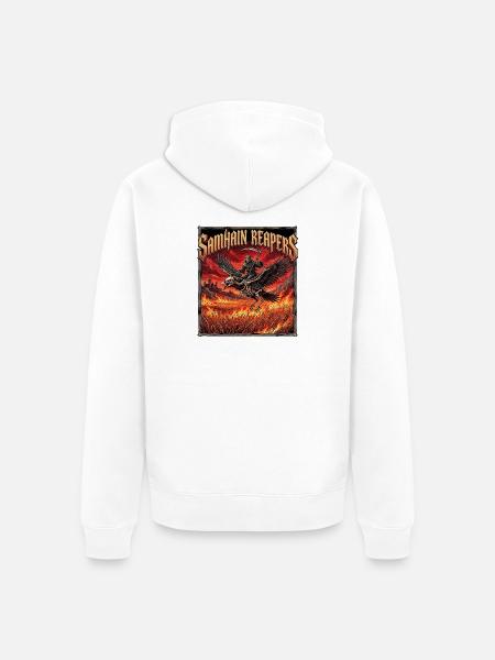 Heavy Metal Halloween - Unisex Premium Organic Zip Hoodie - white