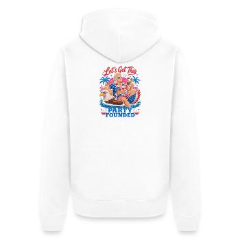 Let's found this party! Alexander Hamilton - Unisex Premium Organic Zip Hoodie - white - Back - Thijin (182cm)