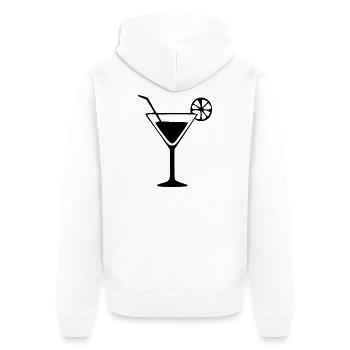 Cocktail Cocktailglas Geschenk Barkeeper - Unisex Premium Bio Zip Hoodie - Weiß - Hinten - Thijin (182cm)