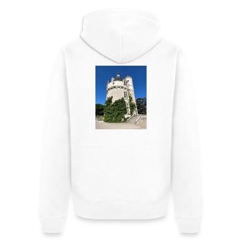 The Tower of Marks - Unisex Premium Organic Zip Hoodie - white - Back - Thijin (182cm)