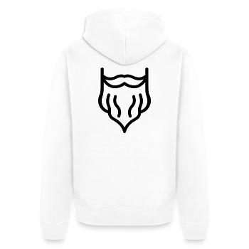 barbe - Veste à capuche bio Premium Unisexe - blanc - Dos - Thijin (182cm)