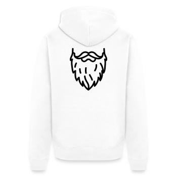 barbe - Veste à capuche bio Premium Unisexe - blanc - Dos - Thijin (182cm)