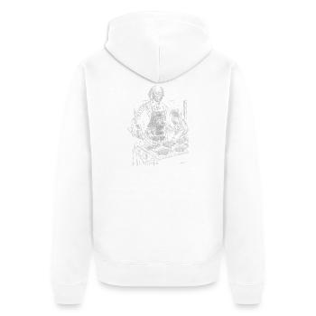 John Adams Grilling BBQ - Veste à capuche bio Premium Unisexe - blanc - Dos - Thijin (182cm)