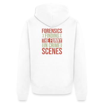 Forensic Science Major Funny In Crime Scenes - Unisex Premium Bio Zip Hoodie - Weiß - Hinten - Thijin (182cm)