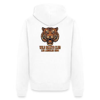 WILD HEARTS CLUB Los Angeles 1994 - Vintage Tiger - Veste à capuche bio Premium Unisexe - blanc - Dos - Thijin (182cm)