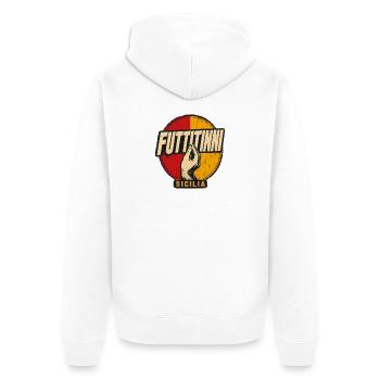 Futtitinni Sicilia Sicilian Flag Italian Island Pr - Unisex Premium Organic Zip Hoodie - white - Back - Thijin (182cm)
