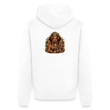 Couronne de la Reine d’Or - Veste à capuche bio Premium Unisexe - blanc - Dos - Thijin (182cm)