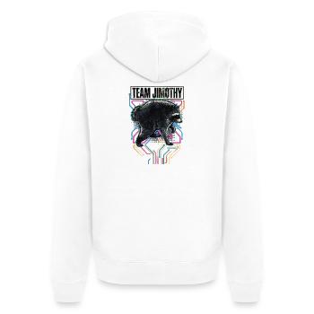 Jimothy Équipe Drôle de Raton Laveur Viral Jimothy - Veste à capuche bio Premium Unisexe - blanc - Dos - Thijin (182cm)