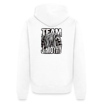 Jimothy Équipe Drôle de Raton Laveur Viral Jimothy - Veste à capuche bio Premium Unisexe - blanc - Dos - Thijin (182cm)