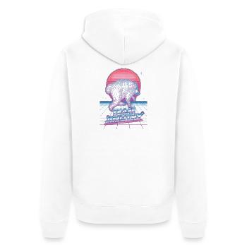 Jimothy Équipe Drôle de Raton Laveur Viral Jimothy - Veste à capuche bio Premium Unisexe - blanc - Dos - Thijin (182cm)