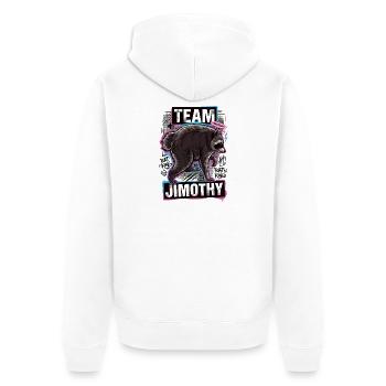 Jimothy Équipe Drôle de Raton Laveur Viral Jimothy - Veste à capuche bio Premium Unisexe - blanc - Dos - Thijin (182cm)