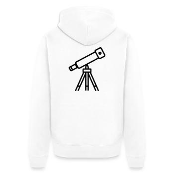 télescope - Veste à capuche bio Premium Unisexe - blanc - Dos - Thijin (182cm)