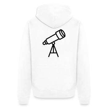 télescope - Veste à capuche bio Premium Unisexe - blanc - Dos - Thijin (182cm)