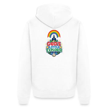 Le petit explorateur de Dieu - Veste à capuche bio Premium Unisexe - blanc - Dos - Thijin (182cm)