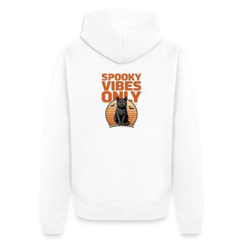 Black Cat Halloween – Ambiances Effrayantes Uniquement - Veste à capuche bio Premium Unisexe - blanc - Dos - Thijin (182cm)