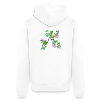 Photo de mes mauves semées moi-même - Veste à capuche bio Premium Unisexe - blanc - Dos - Thijin (182cm)