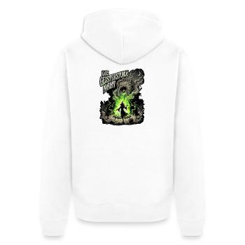 Halloween Hexen Party - Unisex Premium Bio Zip Hoodie - Weiß - Hinten - Thijin (182cm)