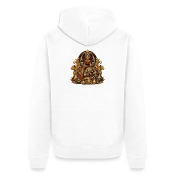 Reine d’or des Joyaux - Veste à capuche bio Premium Unisexe - blanc - Dos - Thijin (182cm)