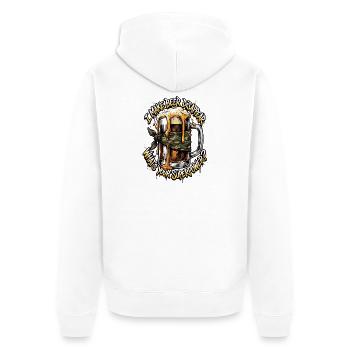 Ich Lasse Bier Verschwinden Craft Beer - Unisex Premium Bio Zip Hoodie - Weiß - Hinten - Thijin (182cm)