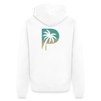 Summer palm paradise Beach feeling - Unisex Premium Organic Zip Hoodie - white - Back - Thijin (182cm)