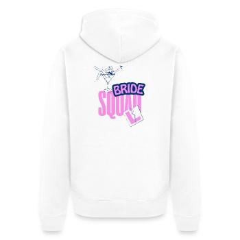 Bride Squad Martini Bash - Unisex Premium Bio Zip Hoodie - Weiß - Hinten - Thijin (182cm)