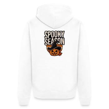 Halloween Pumpkin – Saison Effrayante - Veste à capuche bio Premium Unisexe - blanc - Dos - Thijin (182cm)