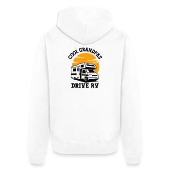 Grand-caring de grand-père cool - Veste à capuche bio Premium Unisexe - blanc - Dos - Thijin (182cm)