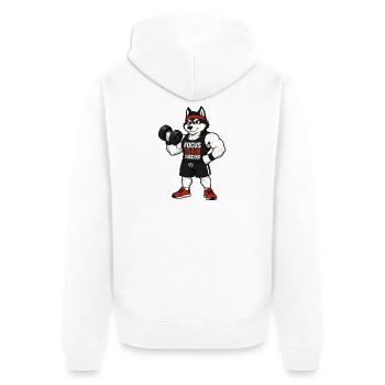 CONCENTRE-TOI, ENTRAÎNE-TOI, RÉUSSIS - Veste à capuche bio Premium Unisexe - blanc - Dos - Thijin (182cm)