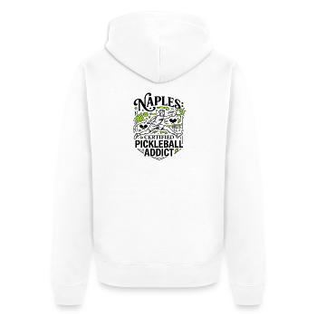 Naples, Floride, accro certifié au pickleball - Veste à capuche bio Premium Unisexe - blanc - Dos - Thijin (182cm)