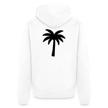 Palm tree - Unisex Premium Organic Zip Hoodie - white - Back - Thijin (182cm)
