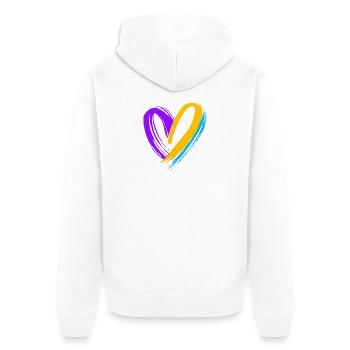 Blasenkrebs Krebs Blase - Unisex Premium Bio Zip Hoodie - Weiß - Hinten - Thijin (182cm)