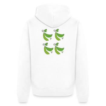 Erbsen schoten - Unisex Premium Bio Zip Hoodie - Weiß - Hinten - Thijin (182cm)