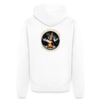 I Make Beer Disappear Craft Beer - Unisex Premium Bio Zip Hoodie - Weiß - Hinten - Thijin (182cm)