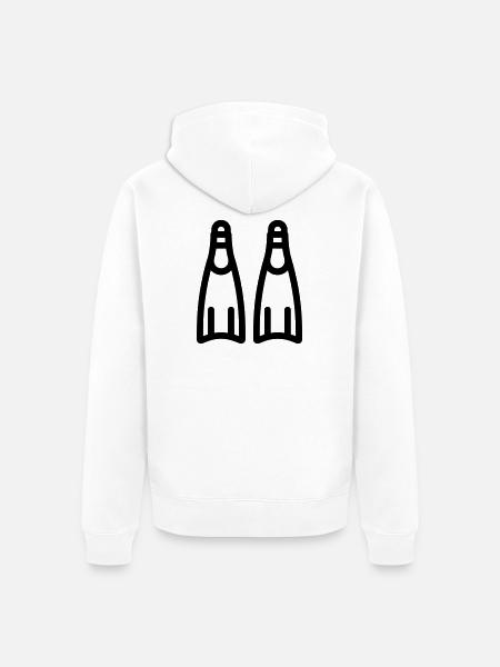 Schnorcheln - Unisex Premium Bio Zip Hoodie - Weiß