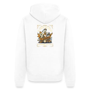 Si Papa Ne Peut Le Réparer Humour Rétro - Veste à capuche bio Premium Unisexe - blanc - Dos - Thijin (182cm)